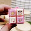 Keys Button Finger Keyboard Caps Cartoon Four-square Keychain Relaxing Clicker Toy