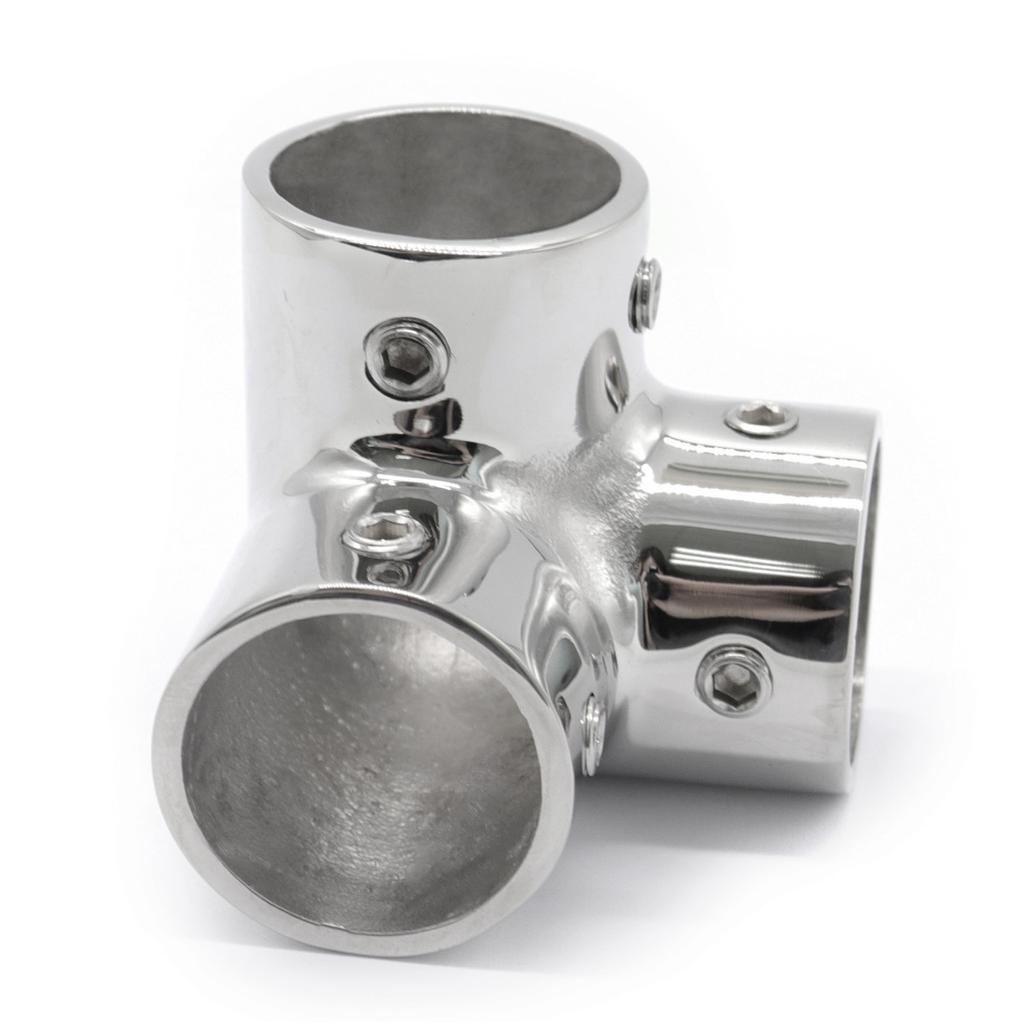 Фитинг для поручня лодки, 3-ходовой угловой уголок, фурнитура, 25 мм, детали для лодок, аксессуары, морская фурнитура