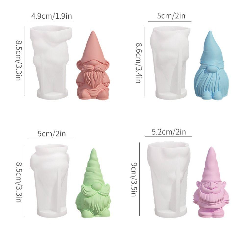 Товары для рукоделия Силиконовая форма для рождественских свечей DIY Гном Форма для мыла Творчество Ручная работа Гипсовая форма ручной работы