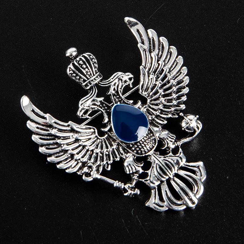 Retro Wing Metal Pin Vintage Eagle Badge Brooch Crown Lapel Pin Men Accessory