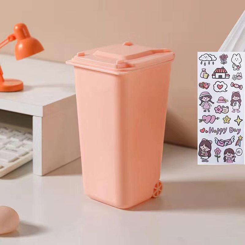 Мини настольный мусорный бак 4 цвета ящик для хранения мусора гостиная журнальный столик крышка