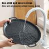34CM Outdoor BBQ Grill Pan Non Stick Baking Tray Korean Barbecue Roastig  Grill Plate Camping Pot Frying pan Kitchen Cookware