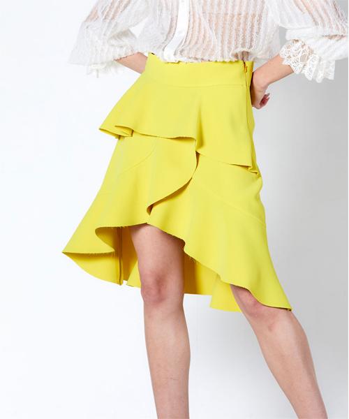 Greedius Ruffle Midi Skirt