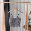 Slim Sequin Bandeau Tank Top - Summer Fashion