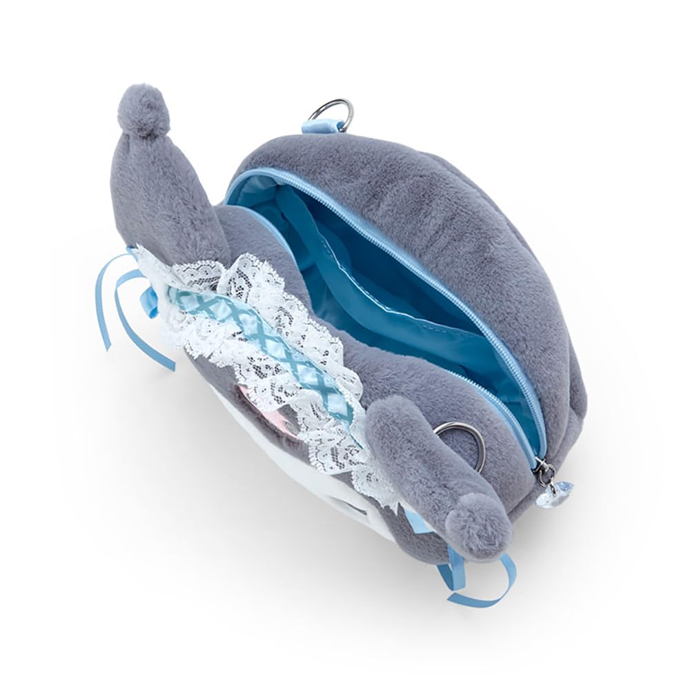 Sanrio Kuromi Face Shaped Pochette Light Blue Days Kuromi Character 760692 Kuromi-chan 16.7×20.6×7.5cm