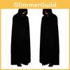 Halloween Cloak Cosplay Grim Reaper Vampire Witch Wizard Robe Party Adult Children Black Cloak Cape