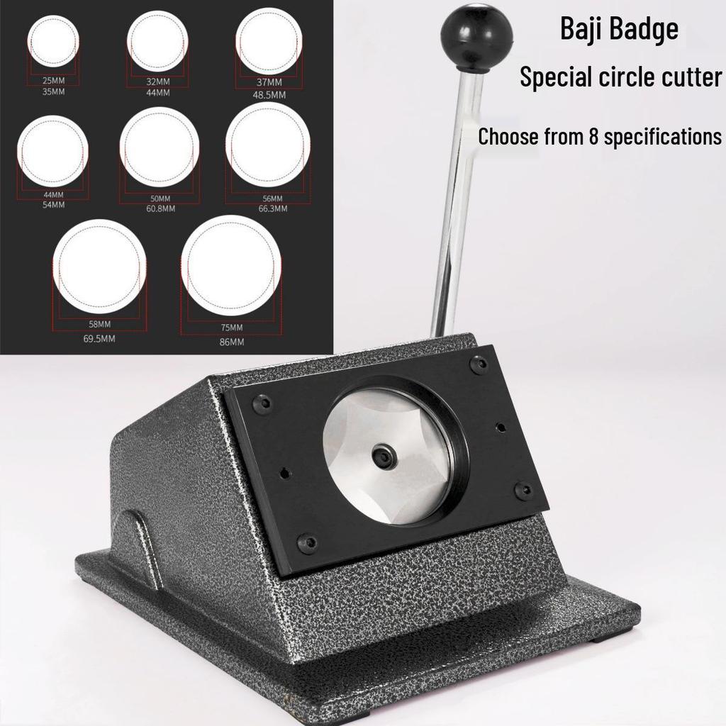 58mm Round Metal Desktop Badge Making Cutter Machine