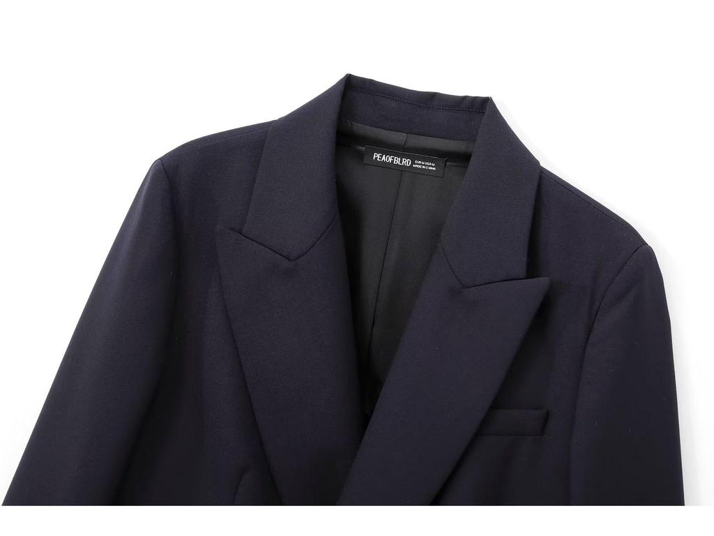 Женский французский двубортный пиджак и брюки прямого кроя, комплект Весна-Осень 2025