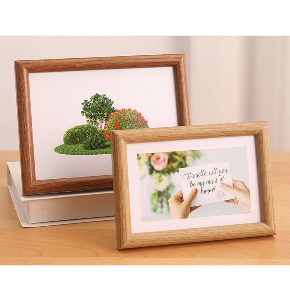 Круглая деревянная подставка для фоторамки, многоцветная рамка для демонстрации фотографий, простая фоторамка, подарок