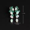 Colorful Gemstone Opal Emerald Earring ,natural Ethiopia Opal Zambia Green Emerald Jewelry 925 Sterling Silver
