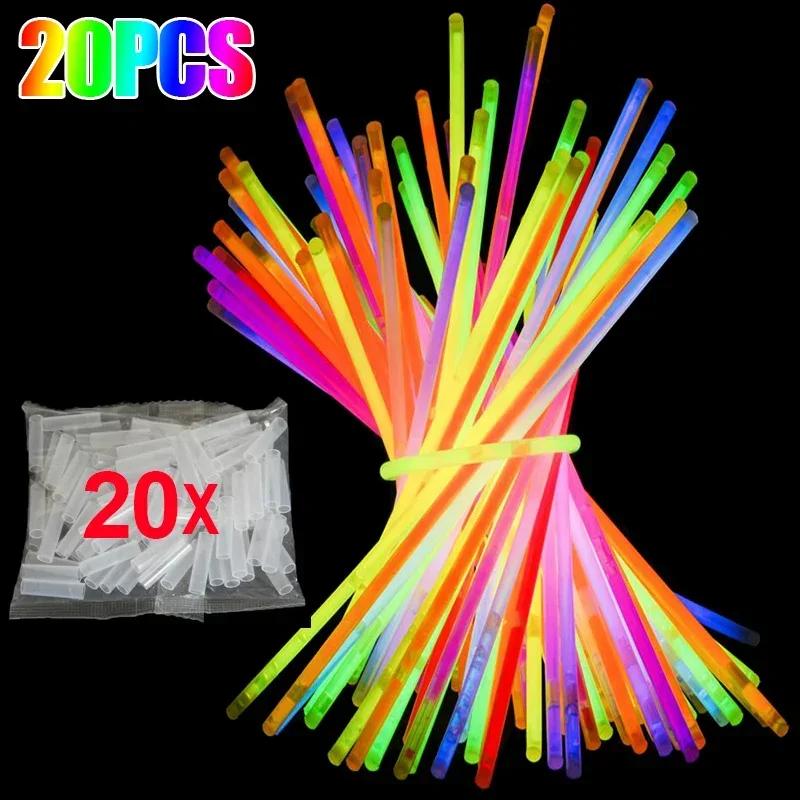 Светящиеся палочки флуоресцентные светящиеся в темноте DIY браслет ожерелье светящиеся палочки с разъемами украшение на день рождения