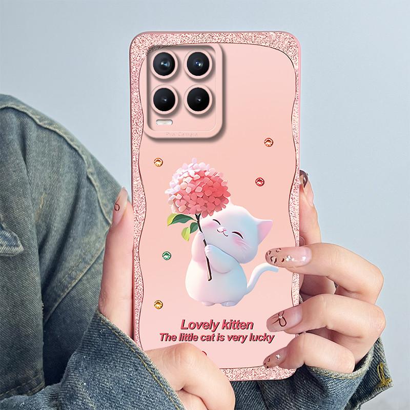 For OPPO Realme 8 4G RMX3085 Phone Case Realme8 Pro 4G RMX3081 Soft Capa Coque Sweet Painted Cartoon Shell Printed Funda Cover