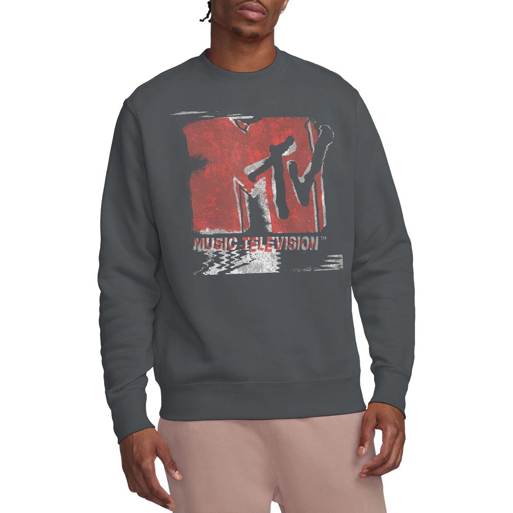 MTV Unisex Adult Washed Out Logo Sweatshirt