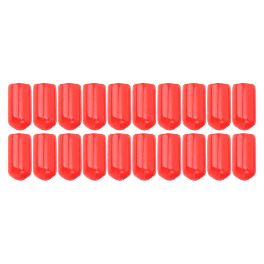 20 Pcs 6mm Brake Caliper Bleed Screw Nipple PVC Dust Cap High Durability for Braking Systems In Most Vehicles Red