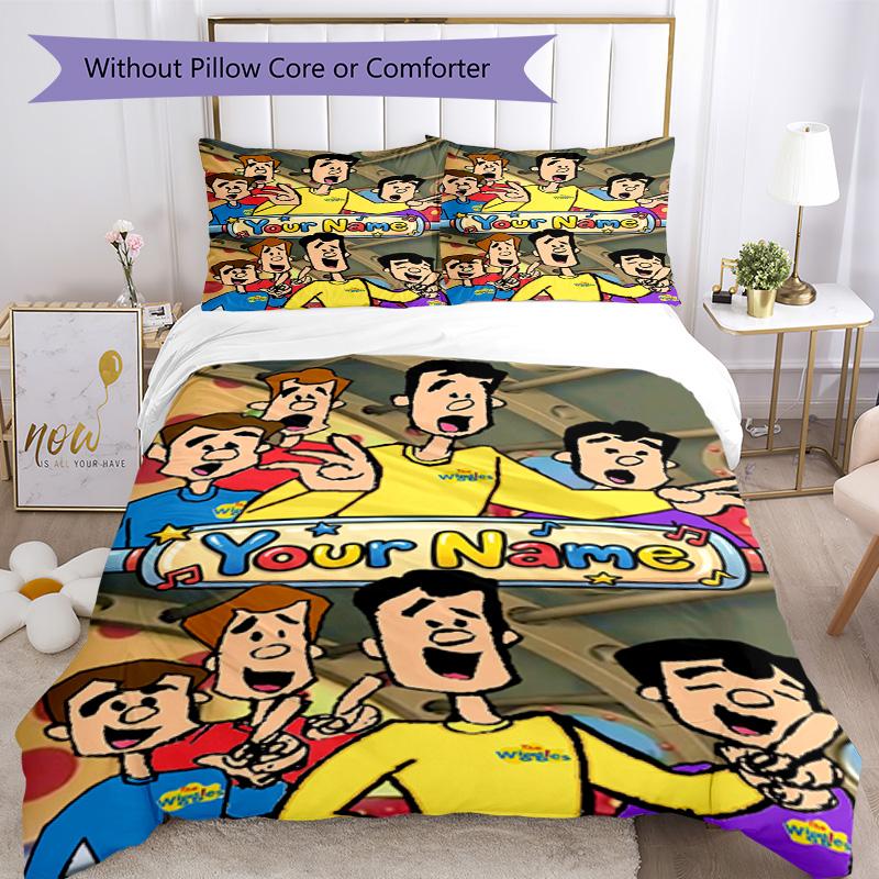 Wiggles Personalized Name Custom Bedding Suitable for Study room Machine Washable Bedroom Decor Perfect Gift for Women/Men