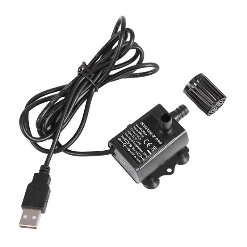 Мини Ультра Тихий Погружной Насос Аквариум Сад Пруд USB Фонтан Водяной Насос DC 5В 250Л/ч QR50A