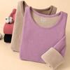 Women's Extra Thick Winter Thermal Velvet One-Piece Suit with Round Neck