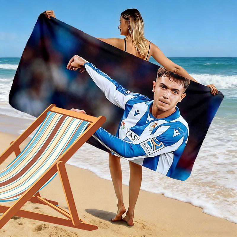 Martin Zubimendi Print Beach Towel, Large Soft Quick Dry Towel for Beach Camping Swimming