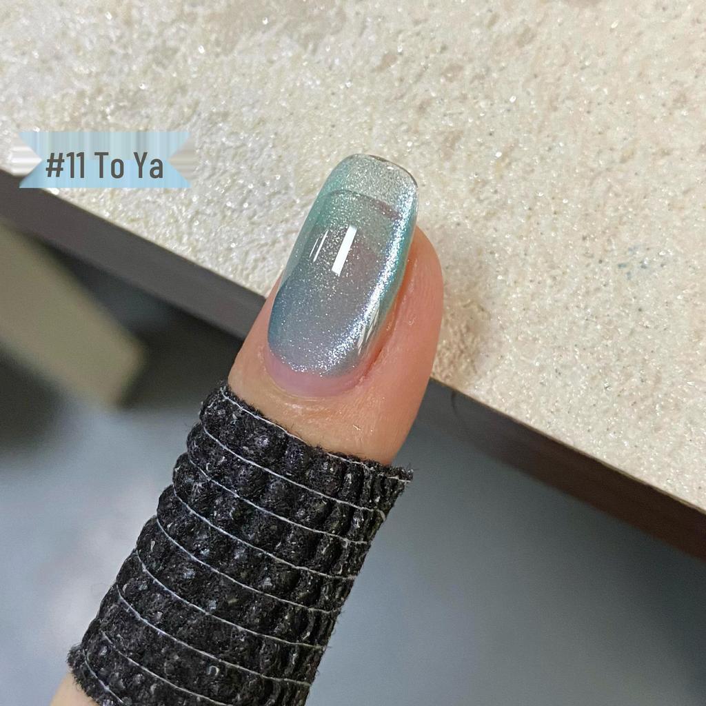 Гель-лак Ming Rui Crystal Cat Eye - Коллекция Весна/Лето 2025: Зеркальный фарфор белый с эффектом стеклянных бусин