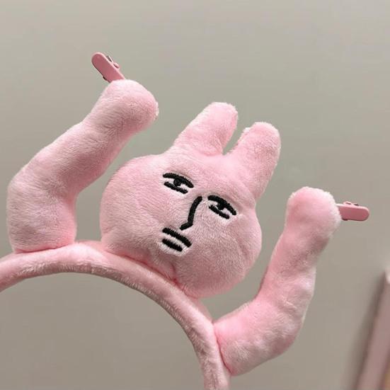 Hair Hoop Plush Material Cartoon Rabbit Decor Bang Hair Decoration Thick Thin Hair