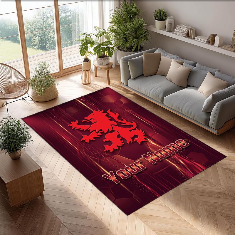 Middlesbrough FC Printed Crystal Velvet Rug Non‑Slip Crystal Velvet Carpet For Sofa Bedroom Indoor Home Decoration