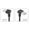 Высокоскоростной USB 3.0 удлинительный кабель 5 Гбит/с с адаптером под прямым углом/прямой головкой, штекер-розетка, дизайн с ушками для надежного крепления