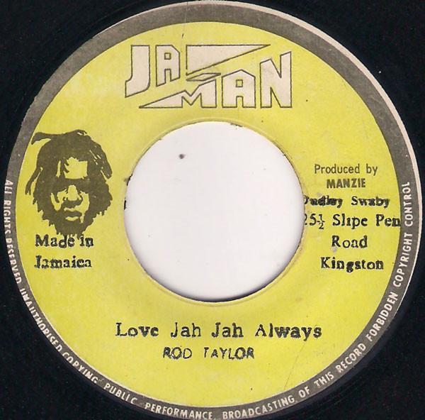 7-дюймовая пластинка ROD TAYLOR Love Jah Jah Always NONE JaMan Records 1976 Ямайка Регги Ска Даб Б/у