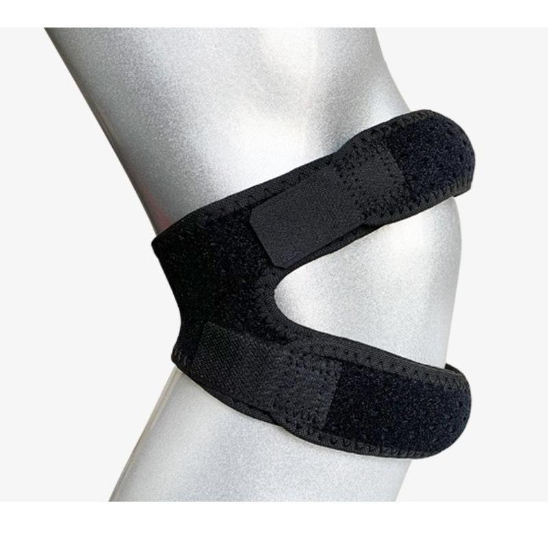 Спортивный компрессионный силиконовый ремень для надколенника, бег, альпинизм, велоспорт, фитнес, амортизация, двусторонняя регулировка, мениск, спортивные наколенники