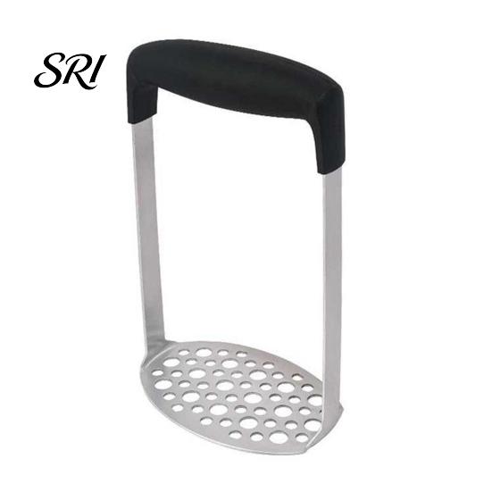 Vegetable Masher Tool Potato with Anti-Slip Rubber Handle U-Shaped Design Potatoes Heavy Duty Uniform Mesh for Sweet Pumpkin Beans Hand Press