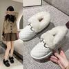 New Women's Snow Boots Winter Casual Shoes Velvet Cotton Boots Low Tube Lazy Beanie Shoes