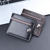 Магнитная пряжка мужской кошелек на молнии многопозиционный мужской короткий кошелек мужская ручная сумка для ежедневного использования