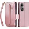 Винтажный чехол-кошелек с текстурой личи для OPPO Reno10pro 5G Reno10, с несколькими отделениями, книжка, подставка, защитный чехол