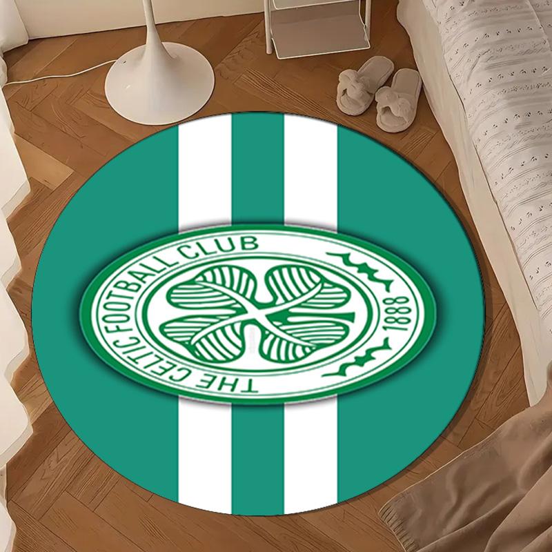 1PC rug Cel-tic Football Club Crest Round mat Home Decor, Chair rug For livingroom,Bedroom, doormat home decor Birthday Gift Christmas Gifts