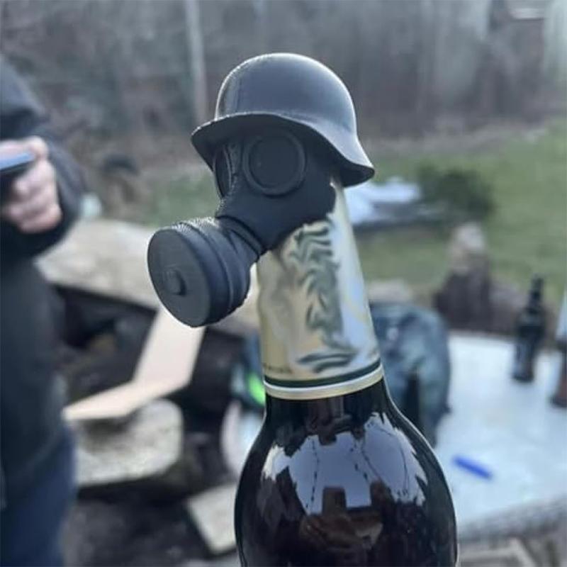 Gm-30 Крышка от пивной бутылки Забавный шлем-противогаз Крышки от пивных бутылок Многоразовые Защитники от пыли Крышка Подарки для любителей пива
