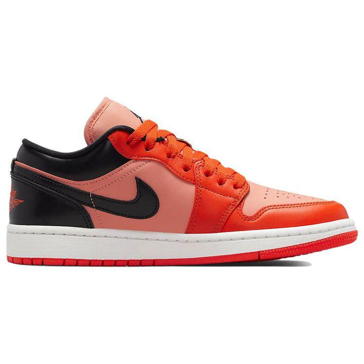 Air Jordan 1 Low SE Rush Orange Black Women Sneakers Crimson-Bliss Sail DM3379-600