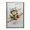 Flying Bear Pilot Poster Flying Bear Pilot Poster, 40X50 Cm, Gold Aluminum Frame, 230 Gsm Matte Paper