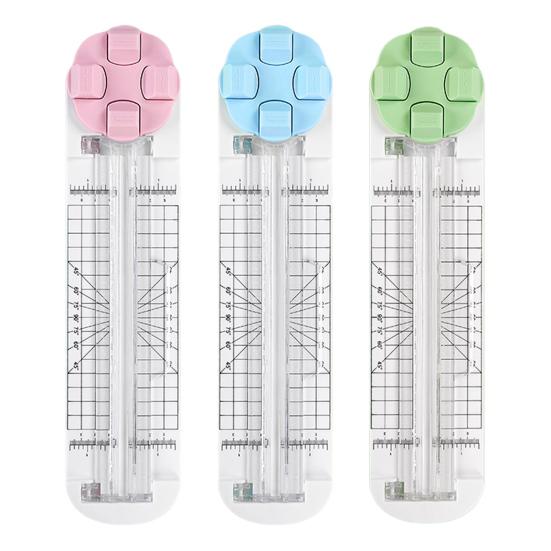 4 In 1 Paper Trimmer Bidirectional Cutting Rugged Smooth Interchangeable Blades Compact Design Craft Paper Cutting Tool