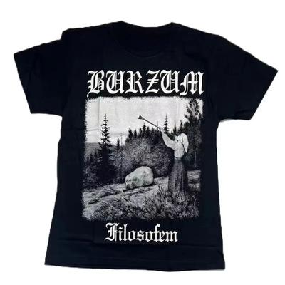 BURZUM Filosofem Норвежский Блэк-метал Принтованная Мужская и Женская Футболка из Чистого Хлопка с Коротким Рукавом Высокое Качество Люксовый Бренд