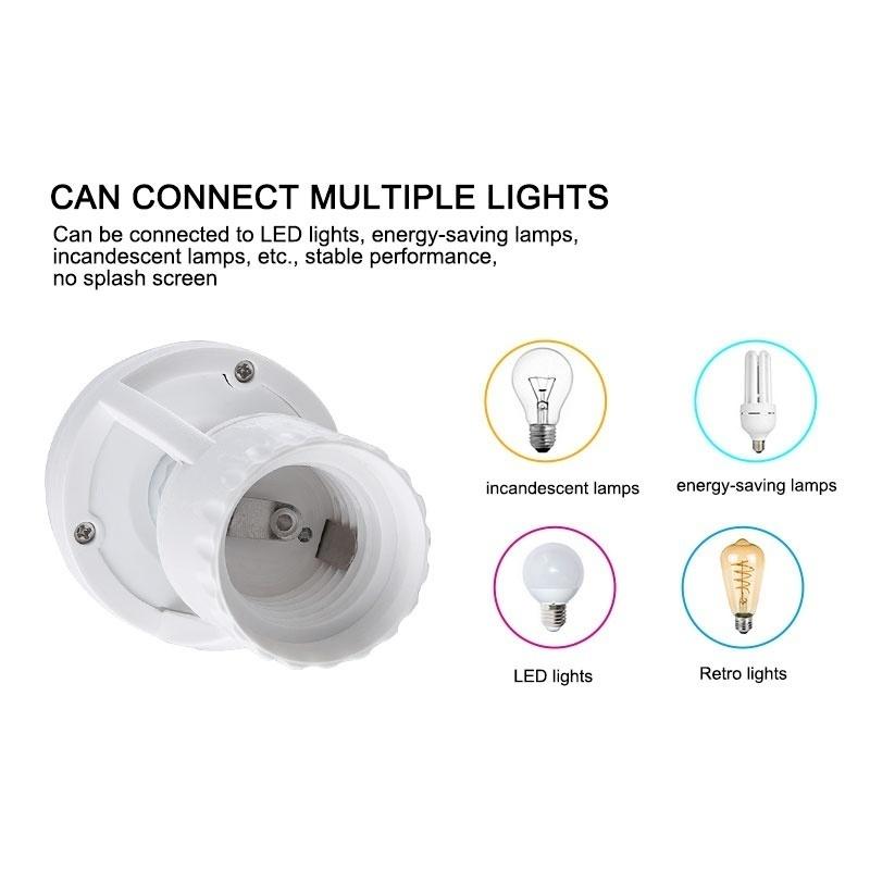 E27 Датчик движения Выключатель света E27 Основание Держатель лампы 100-240 В Детектор движения с управлением светом Смарт-переключатель Разъем адаптера