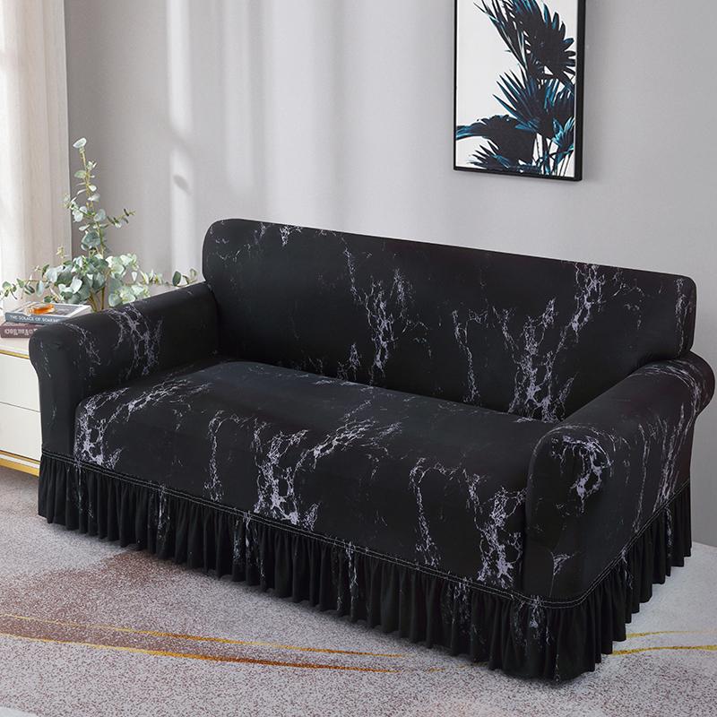 1 шт. эластичный чехол для дивана с принтом и юбкой, чехол для дивана, чехол для мебели, протектор для спальни, офиса, гостиной, домашнего декора