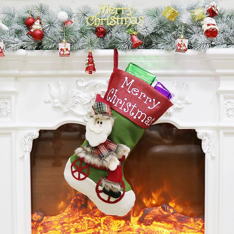 Christmas Stockings Gift Bags Large Small Candy Cartoon Xmas Decorations