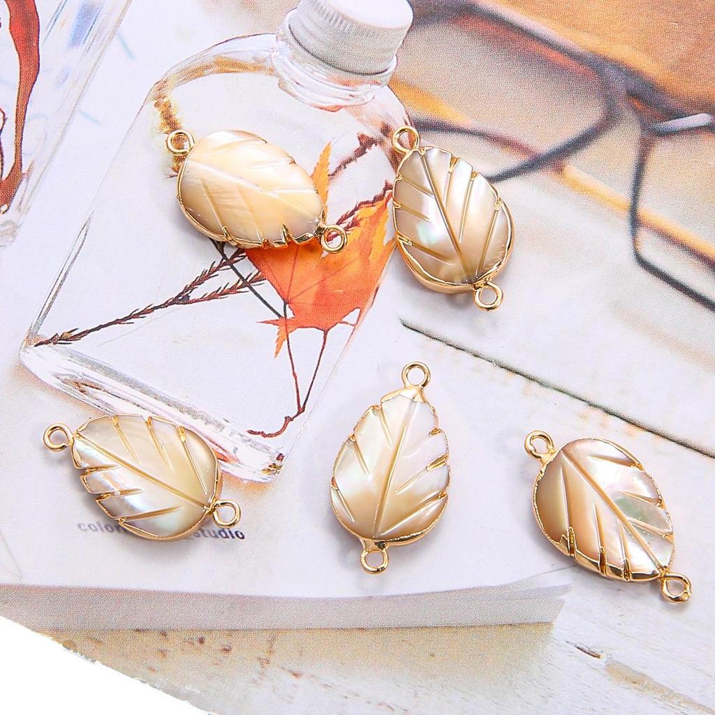 Натуральный пресноводный жемчуг с двойным отверстием, соединительные подвески для изготовления ювелирных изделий, браслет, ожерелье, серьги «сделай сам»