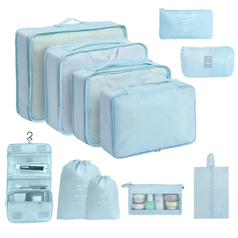 Комплект из 7 водонепроницаемых твиловых дорожных сумок для хранения - Высококачественные органайзеры для багажа для деловых поездок