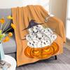 Halloween pumpkin digitalprinted polyester Bedroom velvet flannel soft sofa cover blanket Fleece soft sofa cover blankets