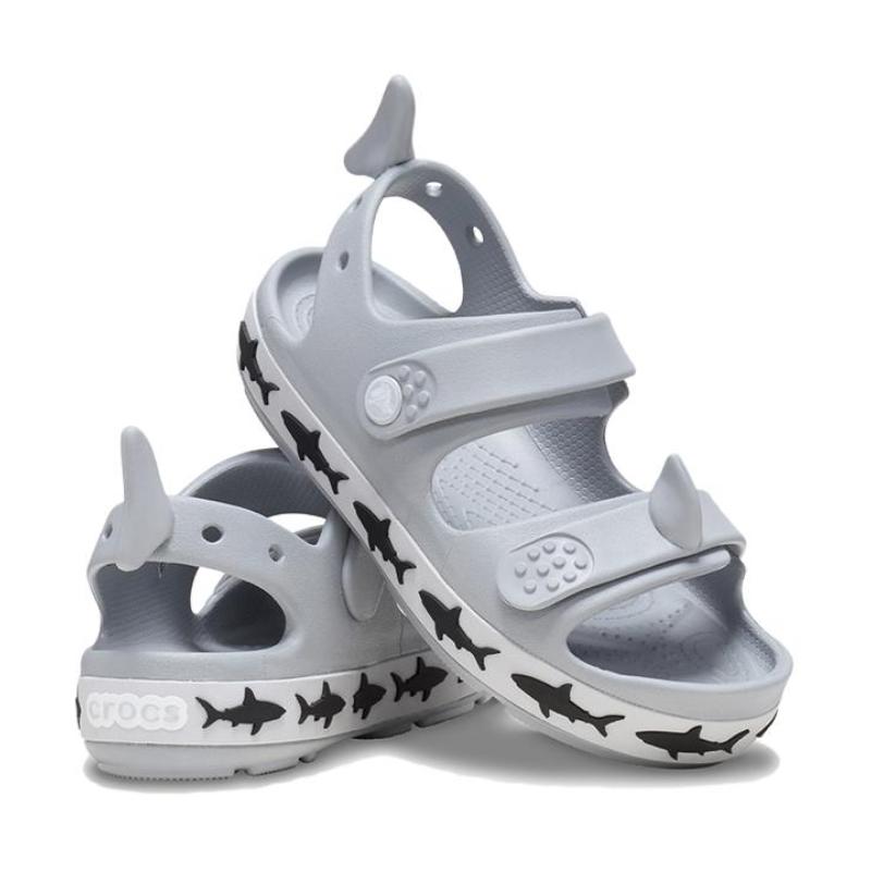 Crocs Смола Повседневная Мода Детские Сандалии Серые Детская Модель
