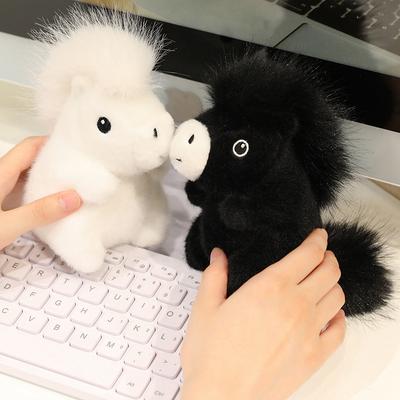 Год Лошади талисман креативный жеребенок плюшевая игрушка кукла черная кукла Максима украшение для дома