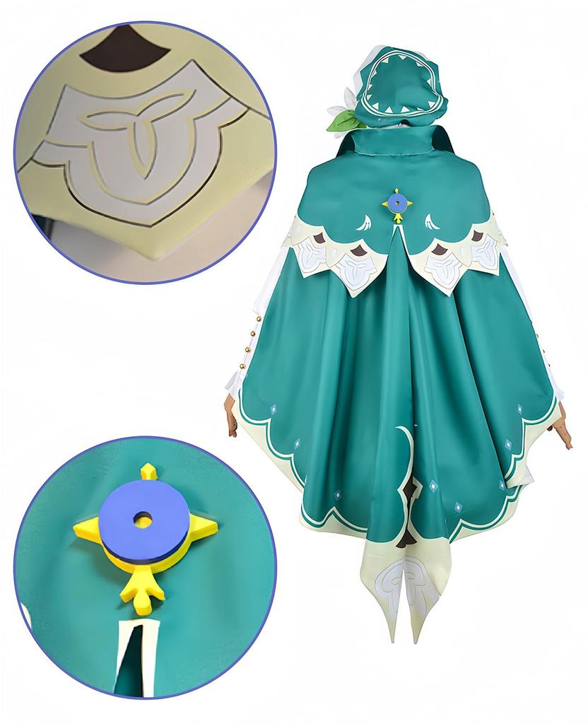 [NOKIJP] Костюм для косплея Венти из Genshin Impact, Поэт, окрашенный ветром (Венти, XXL)