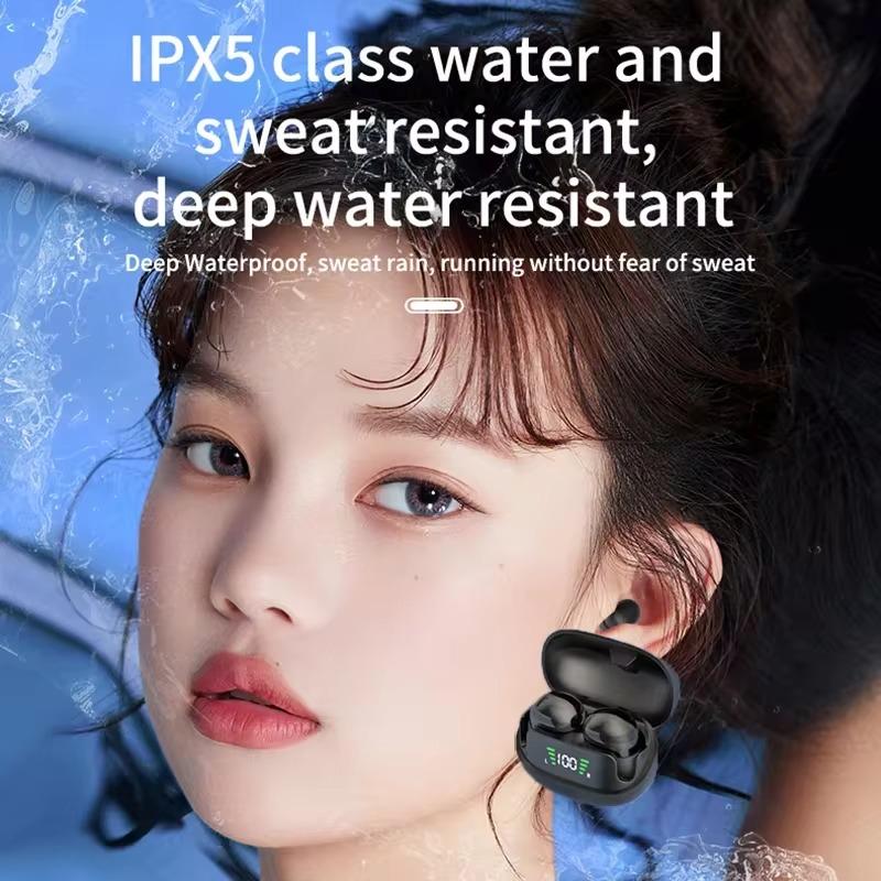 Мини-невидимые наушники для сна, беспроводные наушники Bluetooth 5.3 с микрофоном, внутриканальные наушники с шумоподавлением, водонепроницаемые гарнитуры IPX5