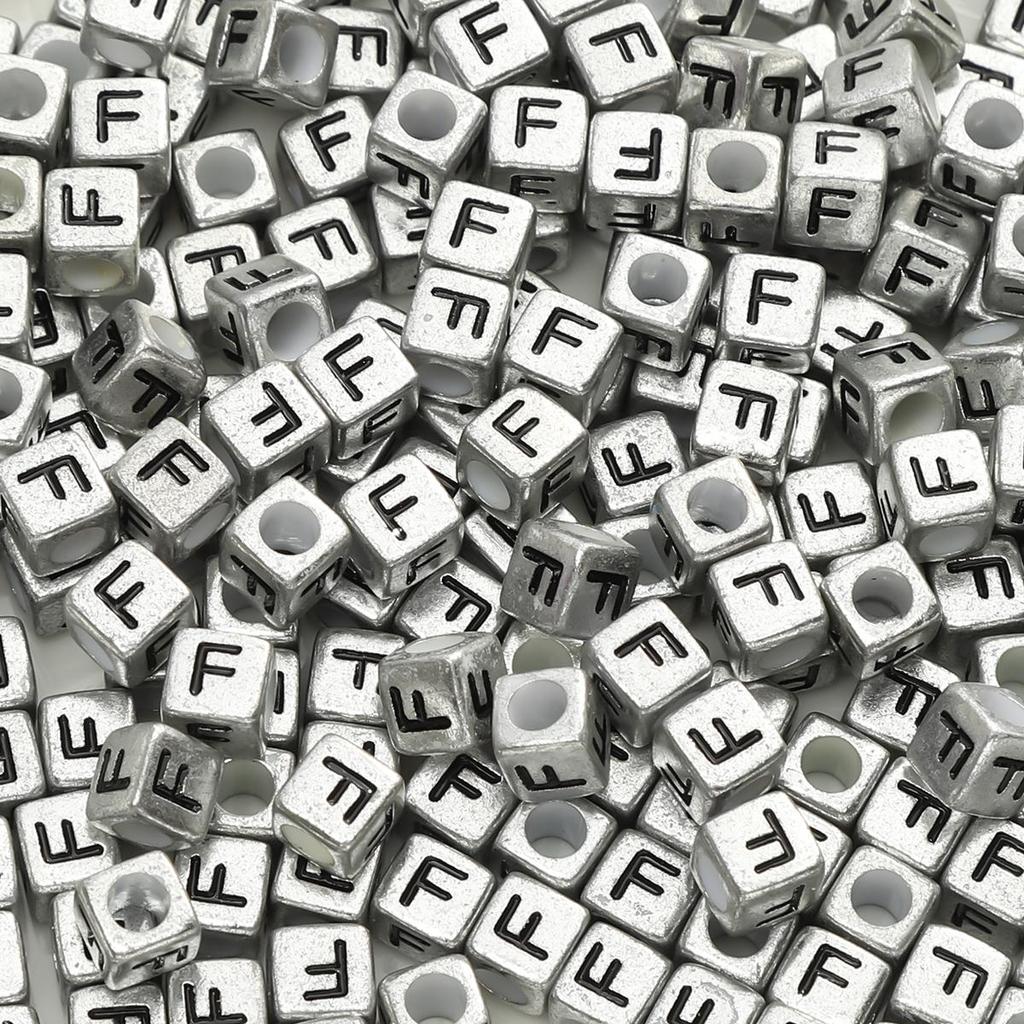Acrylic English Letter Cube Beads For DIY Necklace Bracelet Earrings Jewelry Making Craft Accessories