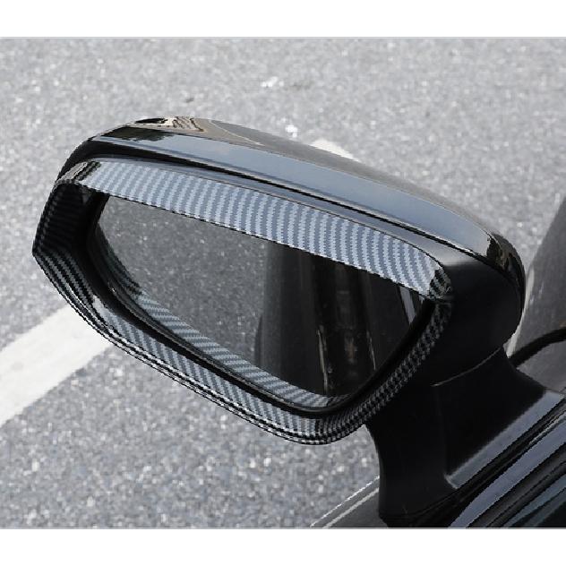 For Toyota Corolla Cross -2025 Carbon Fiber Mirror Rain Eyebrow Cover Trim